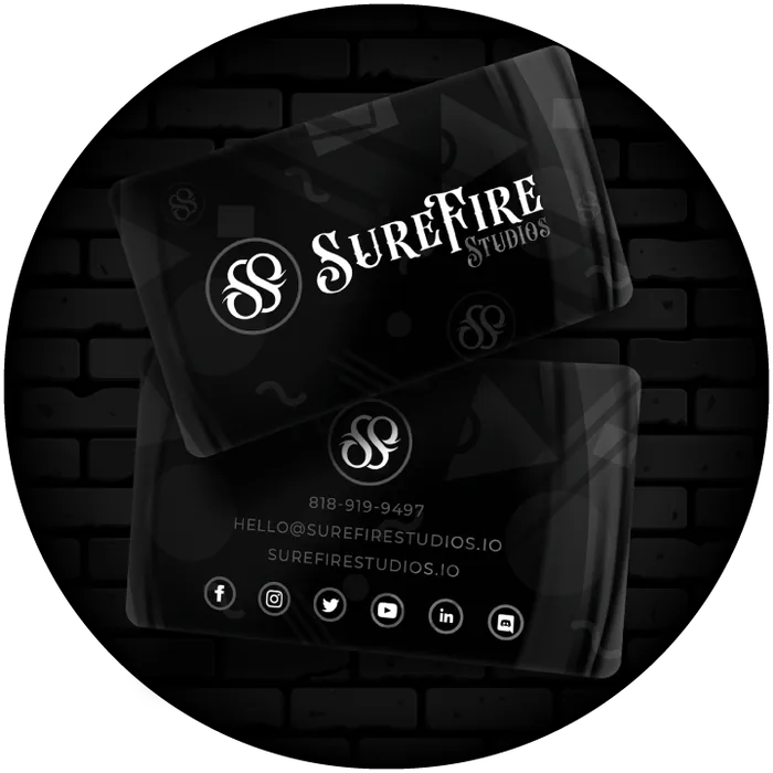 16pt Business Card printing by Surefire Studios
