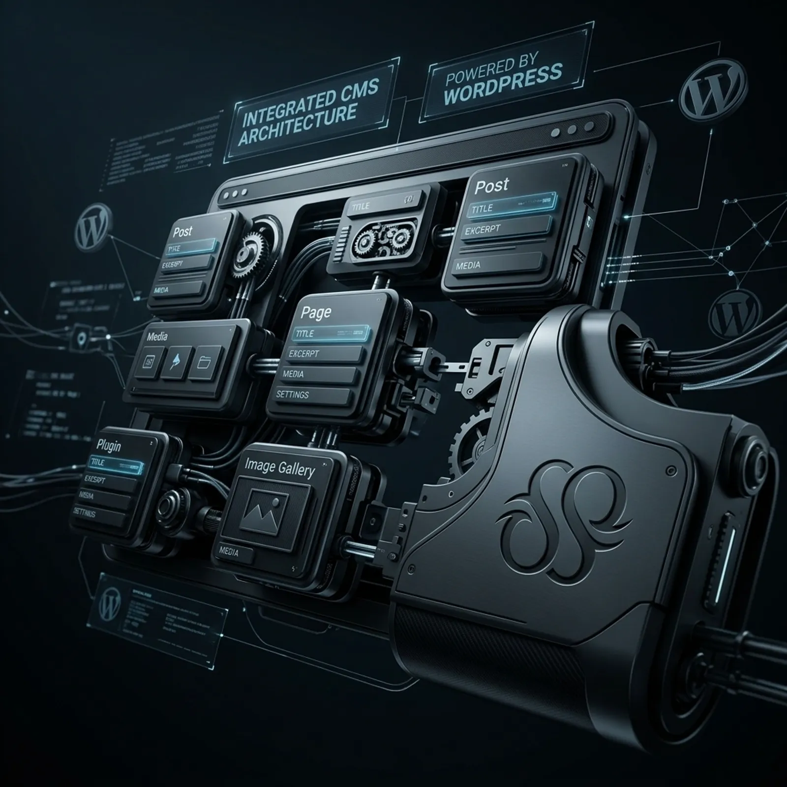 Surefire Studios branded CMS and WordPress artwork
