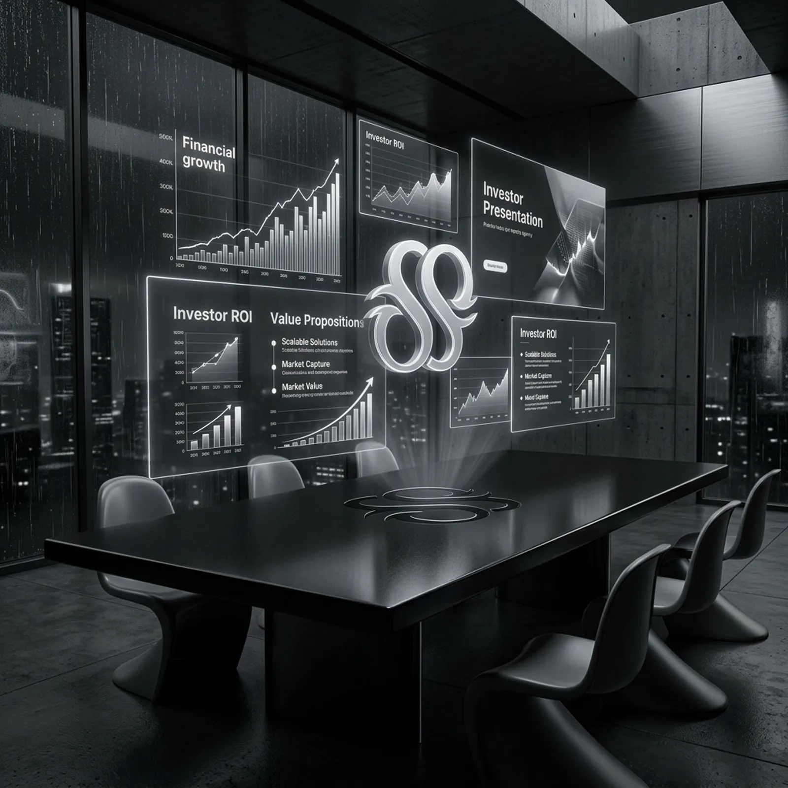 Surefire Studios branded pitch deck and presentation design artwork