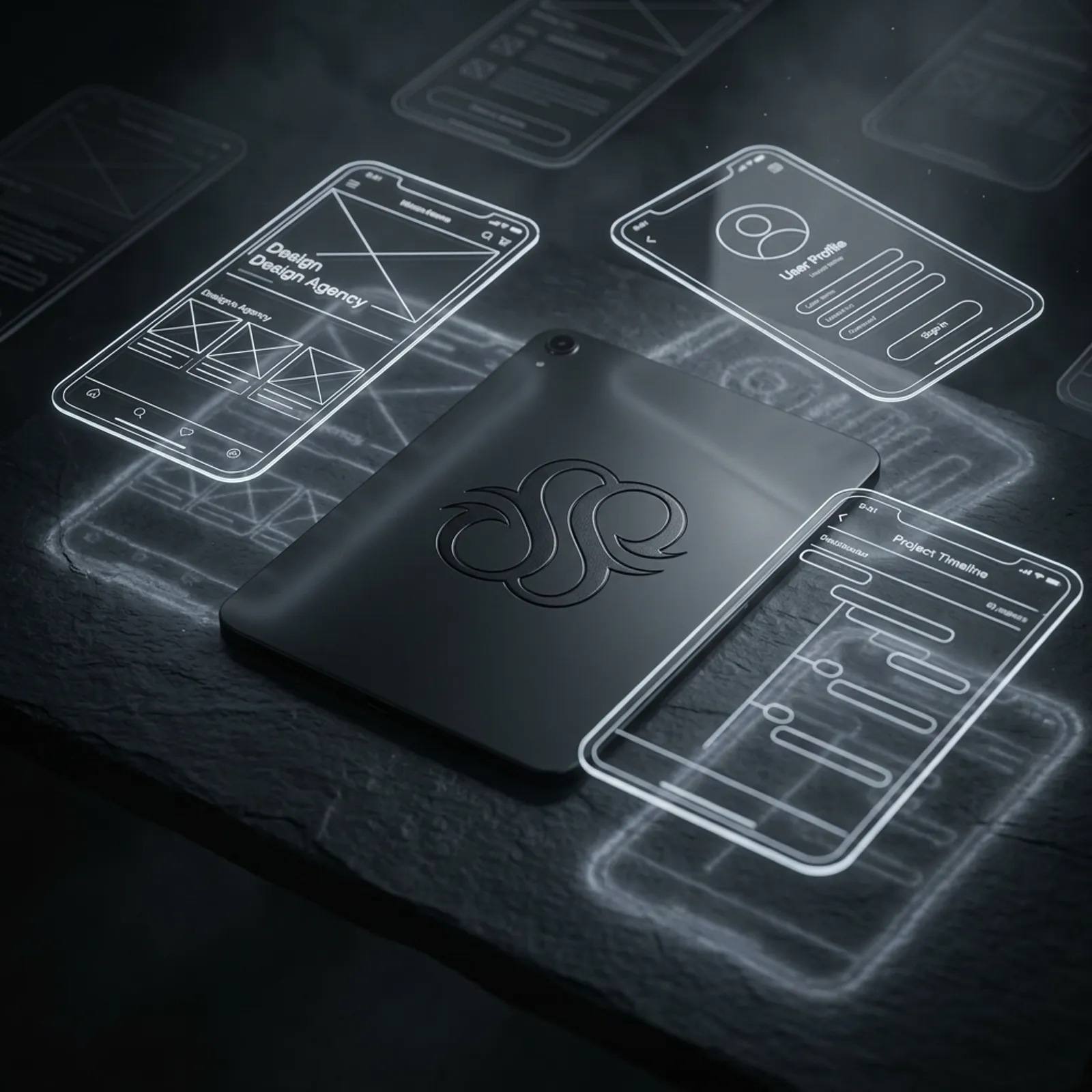 Surefire Studios branded UI and UX design artwork